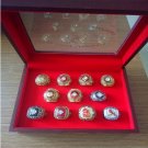 St Louis Cardinals Ring Set...11 Pieces. In Beautiful Wooden Box.