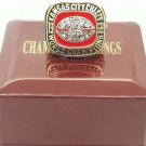 Kansas City Chiefs 1969 Championship Ring. ..In cherry wood box