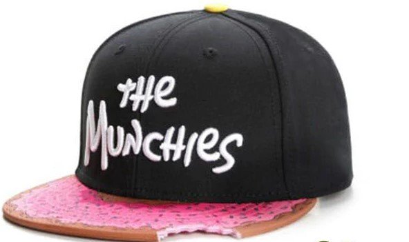 MUNCHIES Baseball Cap Hat Black Pink Cotton Snapback Hip Hop Gorras Men Women