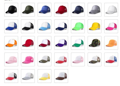 Trucker Hat Mesh Baseball Cap Snapback Adjustable Flat Visor Plain Hip Hop Mens Hat