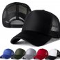 Trucker Hat Mesh Baseball Cap Snapback Adjustable Flat Visor Plain Hip Hop Mens Hat