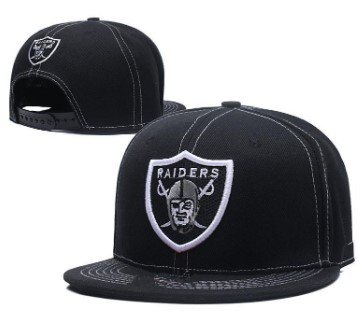 Las Vegas Raiders black cap. . Ajustable Snapback Black Hat