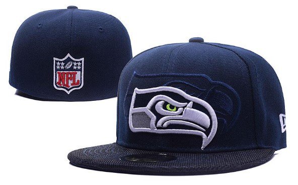 Seattle Seahawks Fitted Hat.. Seahawks ball cap. . blue
