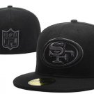 San Francisco 49ers Fitted Hat.. 49ers ball cap. . All Black