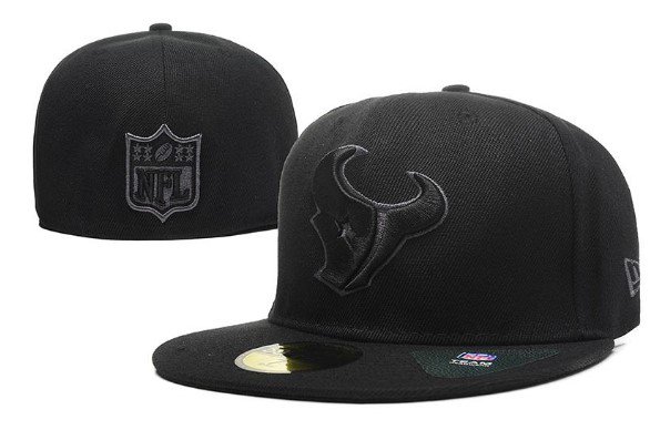 Houston Texans Fitted Hat.. Texans ball cap. . All Black