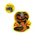Cobra Kai patch SET Karate Kid Movie - 10" Large Cobra & 4" NO MERCY
