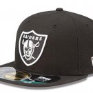 Las Vegas Raiders Black  Fitted Hat.. Raiders ball cap. . black with white logo