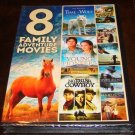 8 Family Adventure Movies On DVDs (New Unopened)