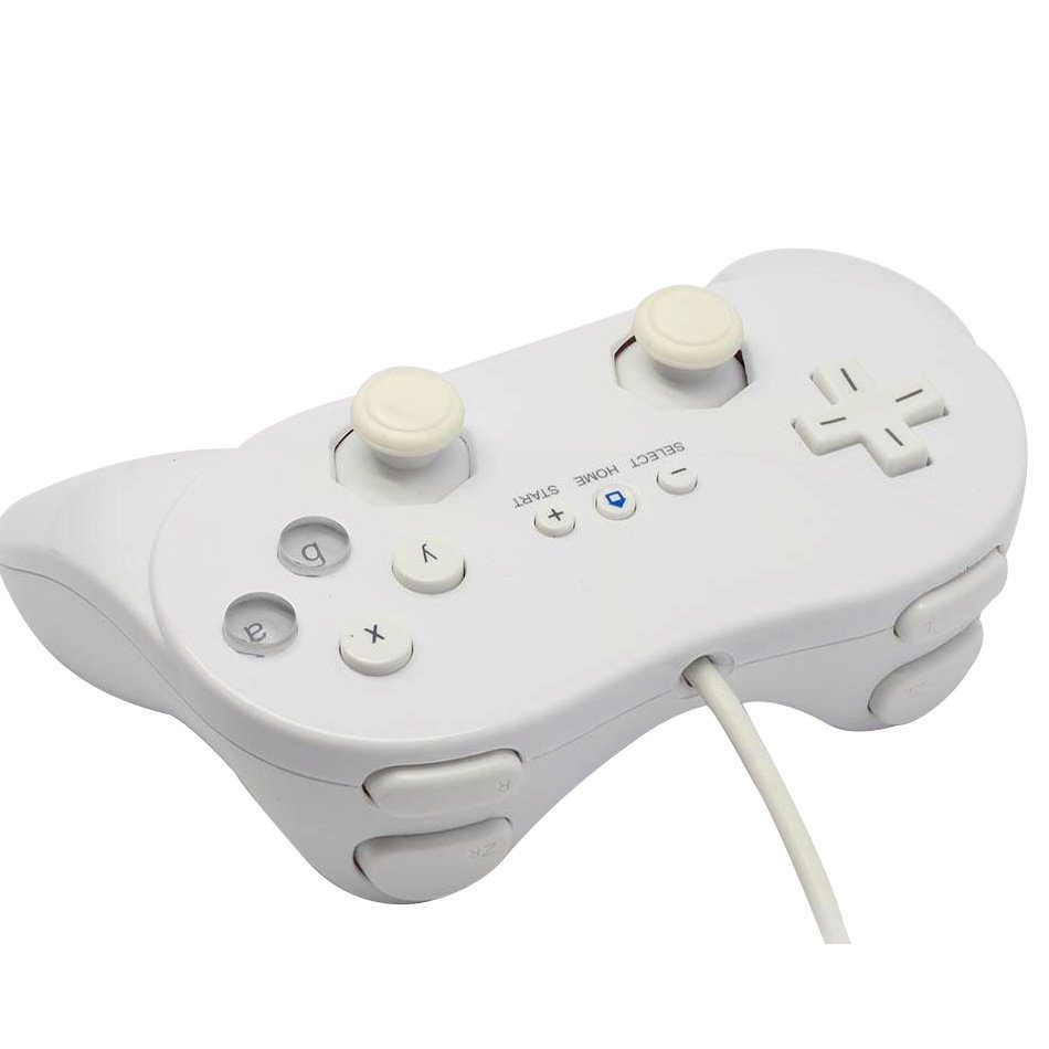 Classic Dual Analog Wired Wii Controller Gaming Pro For Wii Remote Co