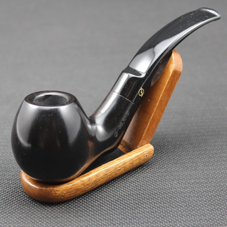 Classic Handmade Natural Ebony Wood Wooden Tobacco Smoking Pipe Set Bl