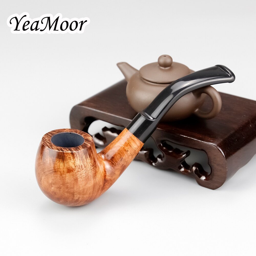 Top Quality Briar Wood Pipe 3mm Filtration Smoking Tobacco Pipe 12cm S