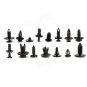415pcs Plastic Car Door Trim Clip Bumper Rivets Screws Panel Push Fastener Kit for Ford