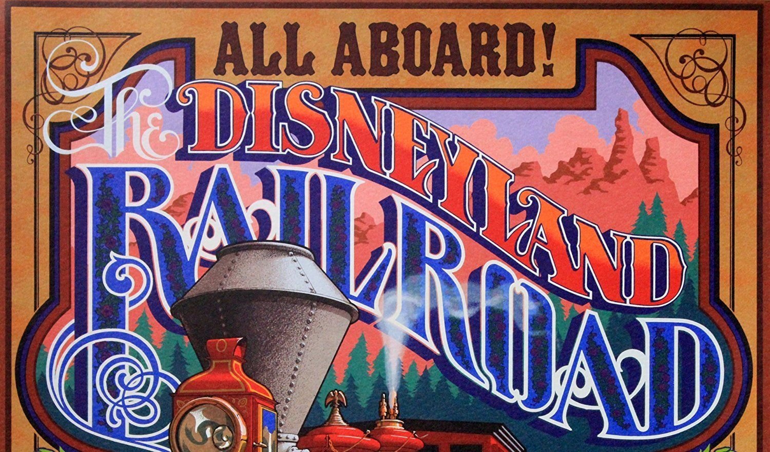 Disneyland Resort Disneyland Railroad Classic Attraction Poster Print