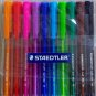 Staedtler 432 triangular ballpoint pens 10 brilliant colors 0.45 mm tip