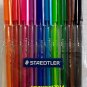 Staedtler 432 triangular ballpoint pens 10 brilliant colors 0.45 mm tip