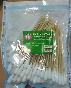 Sterilized cotton swab with wooden handle 100 pieces 6 inch long