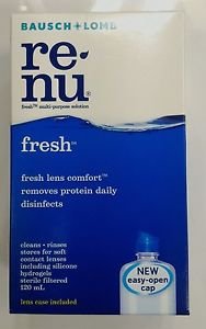 BAUSCH & LOMB renu fresh multi-purpose solution clean rinse contact lens 120 ml