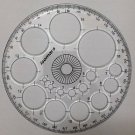 Full circle protractor diameter 11 cm 360 degree with 16 size circle template