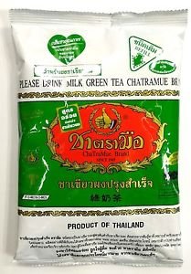 Milk Green Tea Cha tra Mue No 1 Brand Thai Favorite Original for Cold /Hot  200g