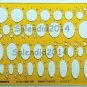 Oval ellipse transparent big size plastic template 69 size 25 35 45 60 degree