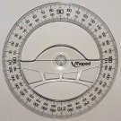 Maped Full circle protractor diameter 12 cm 360 degree protractor