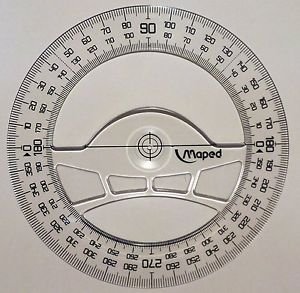 Maped Full circle protractor diameter 12 cm 360 degree protractor