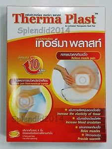 ThermaPlast Heat Patch japan Relieve pain Provide warmth Hot for 10 hrs 1 box