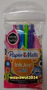 Paper mate inkjoy mini retractable pen 4 bright color ink 0.7 mm