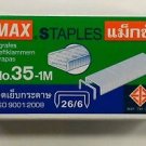MAX STAPLES No.35-1M 26/6 ( 11.5 x 6 mm) 1000's genuine  for stapler