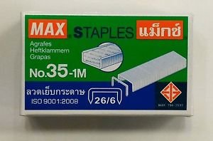 MAX STAPLES No.35-1M 26/6 ( 11.5 x 6 mm) 1000's genuine  for stapler