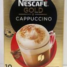 NESCAFE GOLD CAPPUCCINO COFFEES Finely ground roasted Arabica 10 sticks x 20.5 g