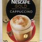 NESCAFE GOLD CAPPUCCINO COFFEES Finely ground roasted Arabica 10 sticks x 20.5 g