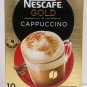 NESCAFE GOLD CAPPUCCINO COFFEES Finely ground roasted Arabica 10 sticks x 20.5 g