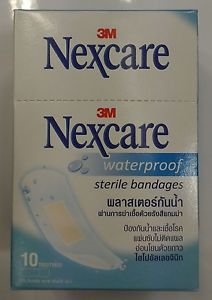 Nexcare waterproof sterile bandages with non-stick pad transparent 100 pcs