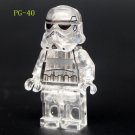 Transparent Storm trooper Starwar Building Blocks Minifigure Collectible