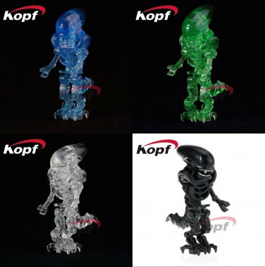 Alien Transparent Movie Building Block Minifigure Collectible Brick AVP Toy