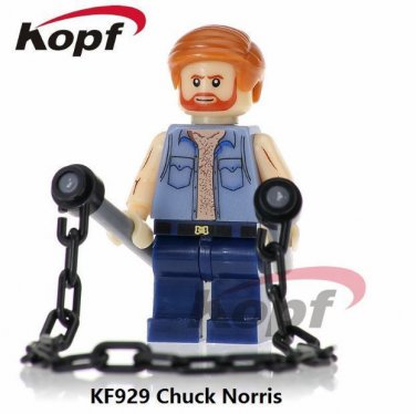 Chuck Norris American Hero Movie Actor Legend Brick Blocks Minifigure Collect