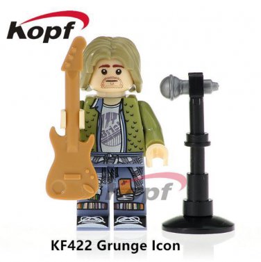 Kurt Cobain Grunge Icon Doll Singer Legend Blocks Minifigure Collectible Toy