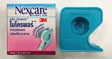 Nexcare 3M Micropore First aid Gentle paper tape with dispenser 1 inch x 5.5 y