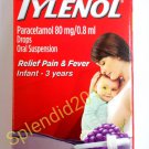 TYLENOL Infant Paracetamol 80 mg/0.8 ml Drops oral Alcohol Free Relieve fever