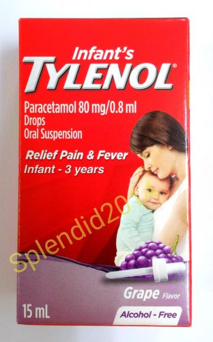 TYLENOL Infant Paracetamol 80 mg/0.8 ml Drops oral Alcohol Free Relieve fever