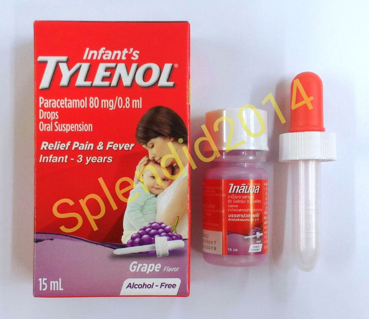 TYLENOL Infant Paracetamol 80 mg/0.8 ml Drops oral Alcohol Free Relieve ...