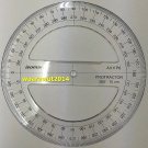 Isomars Full circle Plastic transparent protractor diameter 15 cm 360 degree