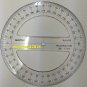 Isomars Full circle Plastic transparent protractor diameter 15 cm 360 degree