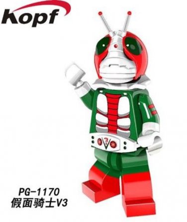 Masked Rider V 3 Blocks Minifigure Collectible Toy Children Kamen Rider