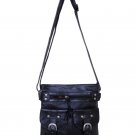Genuine Leather Shoulder Bag Messenger Bag Cross Body Handbag Travel Kit