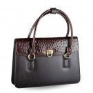 Leather Satchel Handbag Ladies Leather Purse Black And Brown