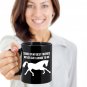TeesCloset Dishwasher and Microwave Safe Ceramic Mugs for Horse Lovers (11oz, Black)