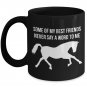 TeesCloset Dishwasher and Microwave Safe Ceramic Mugs for Horse Lovers (11oz, Black)