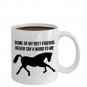 TeesCloset Dishwasher and Microwave Safe Ceramic Mugs for Horse Lovers (11oz, White)